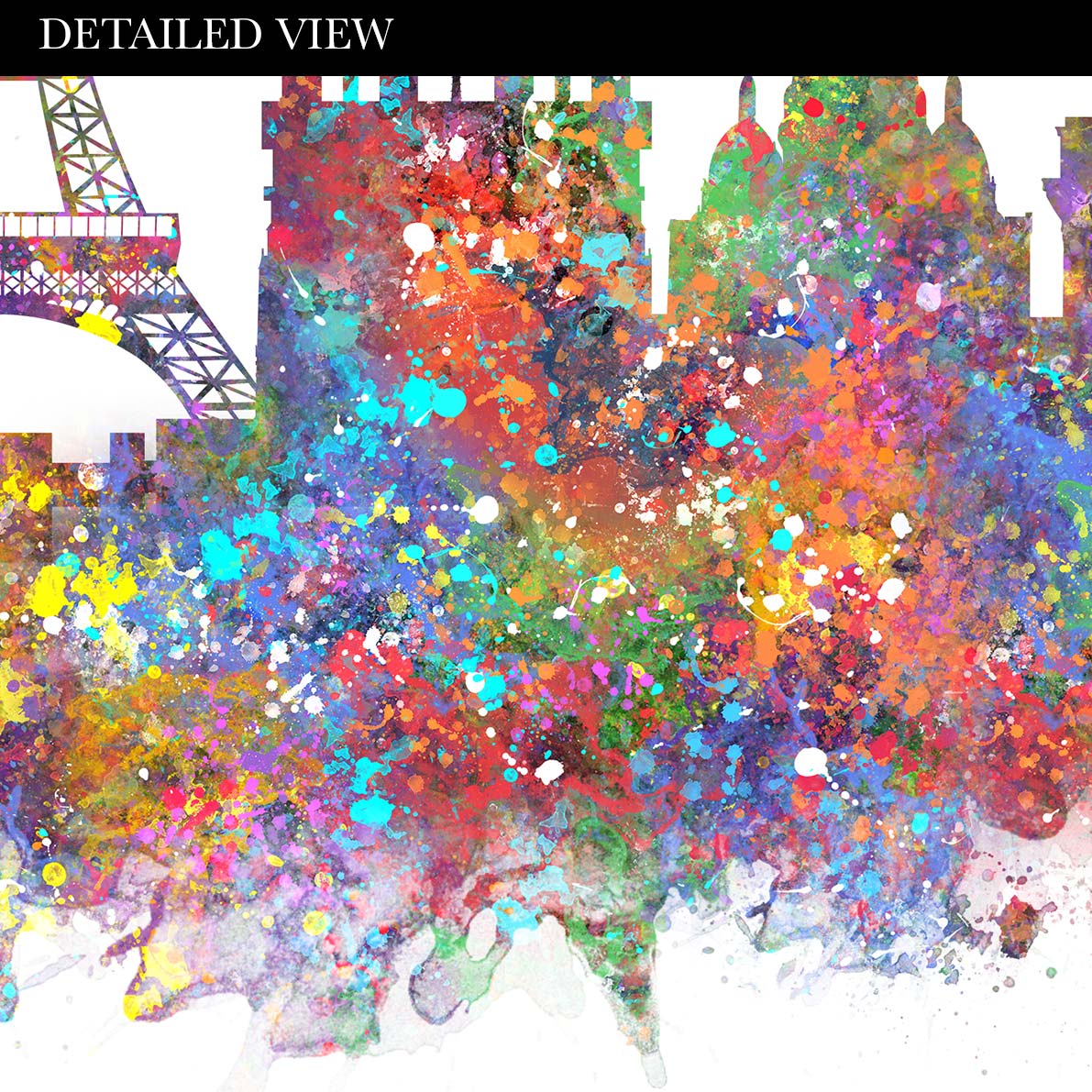 Paris Skyline Watercolour Art Print - Genefy Art