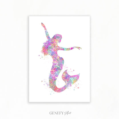 Mermaid Watercolour Art Print