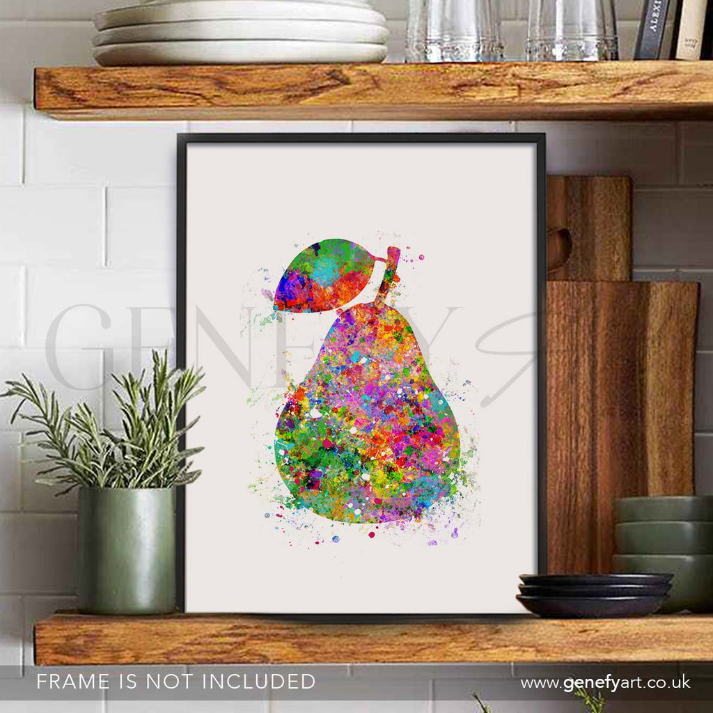 Pear Watercolour Print - Genefy Art