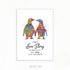 Penguin Couple Watercolour Art Print - "Every Love Story Is Beautiful But Ours Is My Favourite"