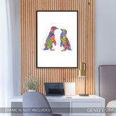 Penguin Couple Print - Genefy Art