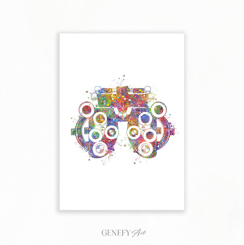 Phoropter Watercolour Art Print