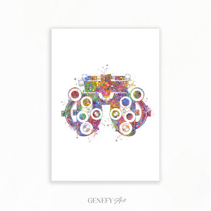 Phoropter Watercolour Art Print