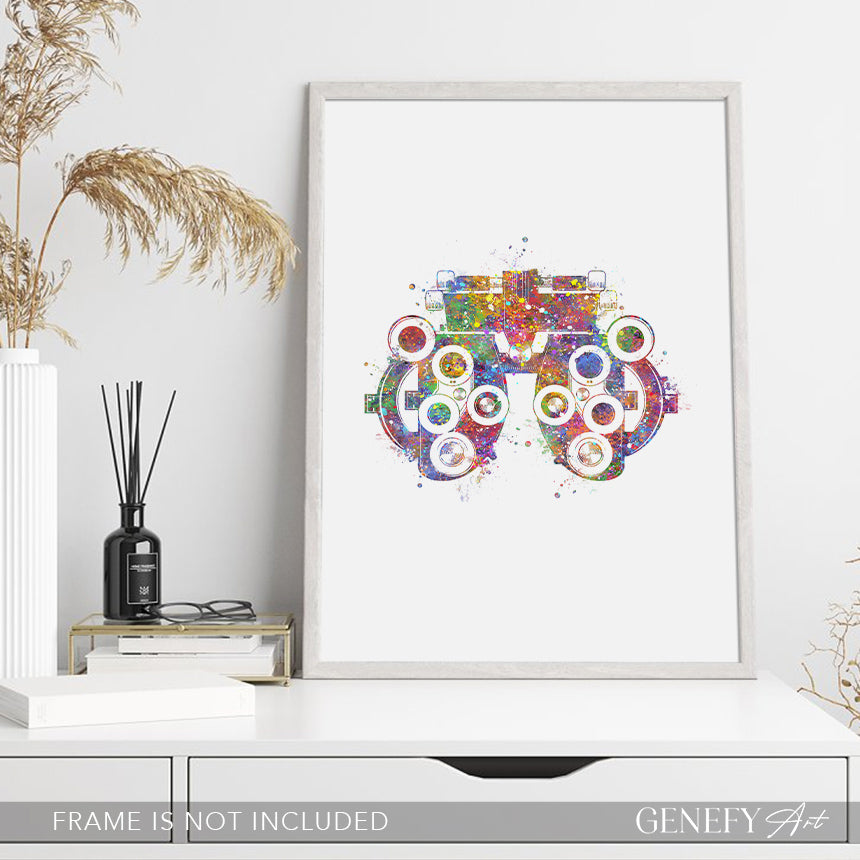 Phoropter Watercolour Art Print