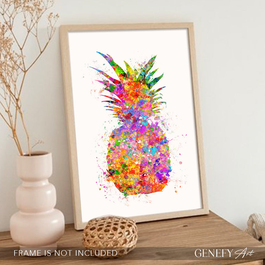 Pineapple Watercolour Print - Genefy Art