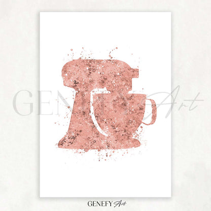 Food Mixer Watercolour Print
