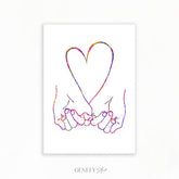 Pinky Promise Watercolour Art Print