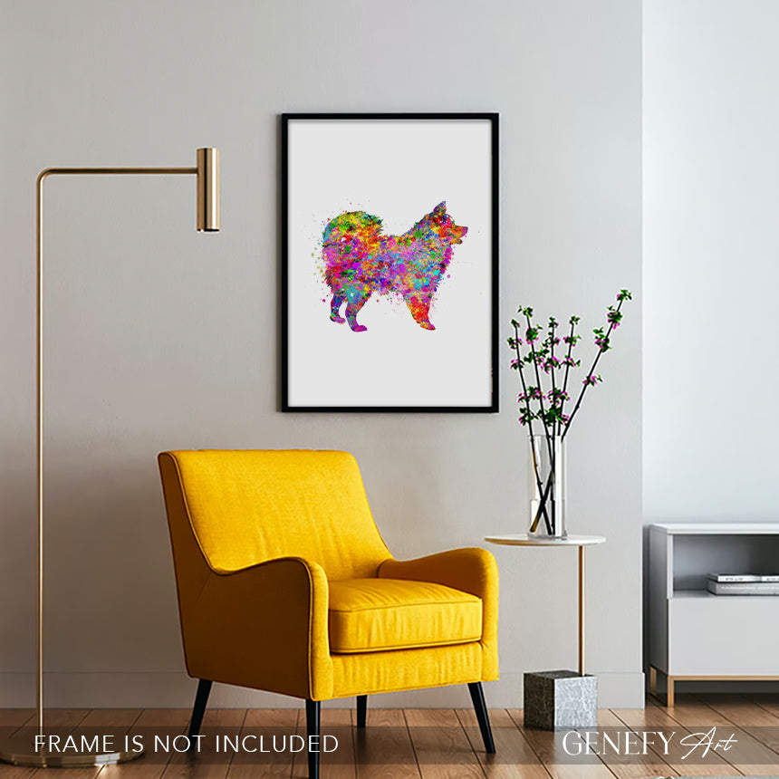 Pomenarian Watercolour Art Print