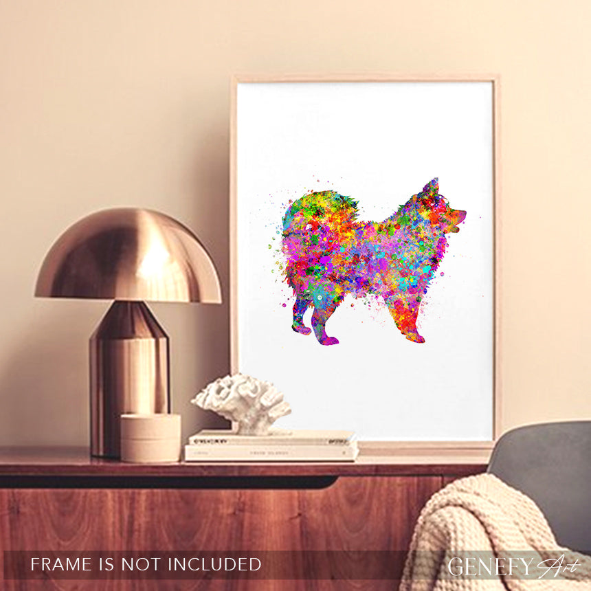 Pomenarian Watercolour Art Print