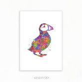 Puffin Bird Watercolour Art Print