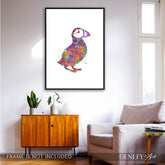 Puffin Bird Watercolour Art Print