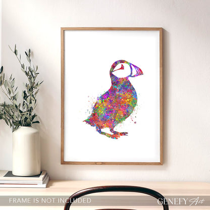 Puffin Bird Watercolour Art Print