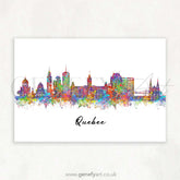 Quebec Skyline Watercolour Print - Genefy Art