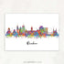 Quebec Skyline Watercolour Print - Genefy Art