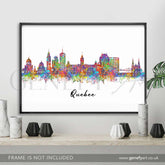 Quebec Skyline Watercolour Print - Genefy Art