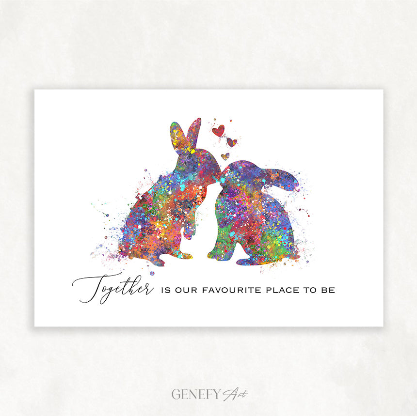 Rabbit Watercolour Art