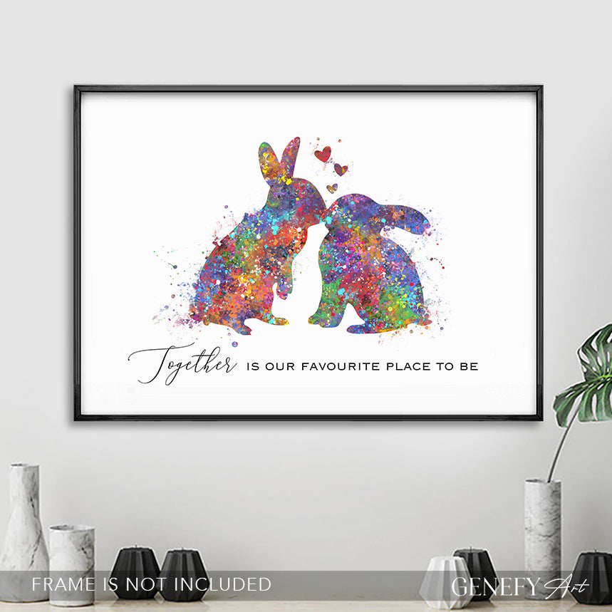 Rabbit Watercolour Art