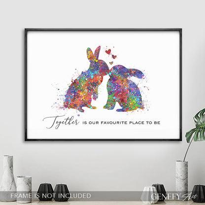 Rabbit Watercolour Art