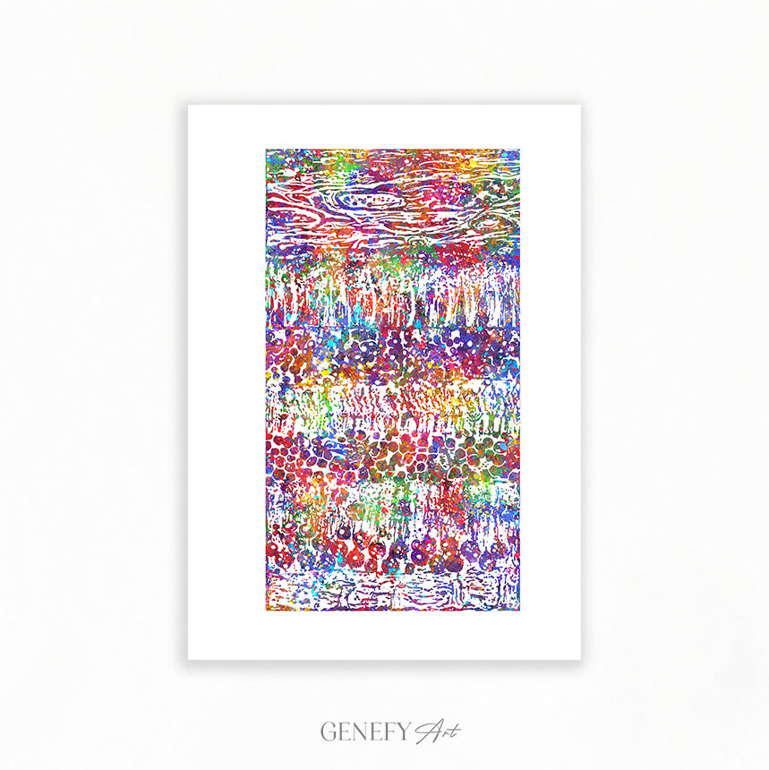 Retina Layers Diagram Watercolour Print - Genefy Art