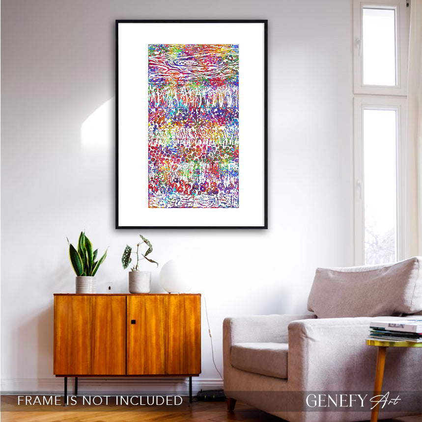 Retina Layers Diagram Watercolour Print - Genefy Art