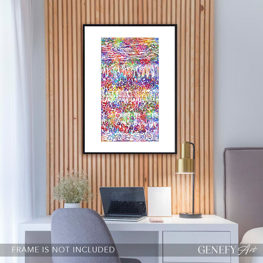 Retina Layers Diagram Watercolour Print - Genefy Art