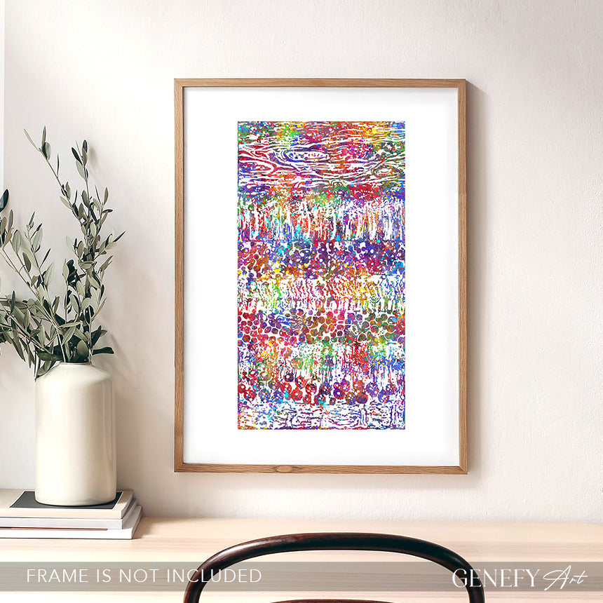 Retina Layers Diagram Watercolour Print - Genefy Art