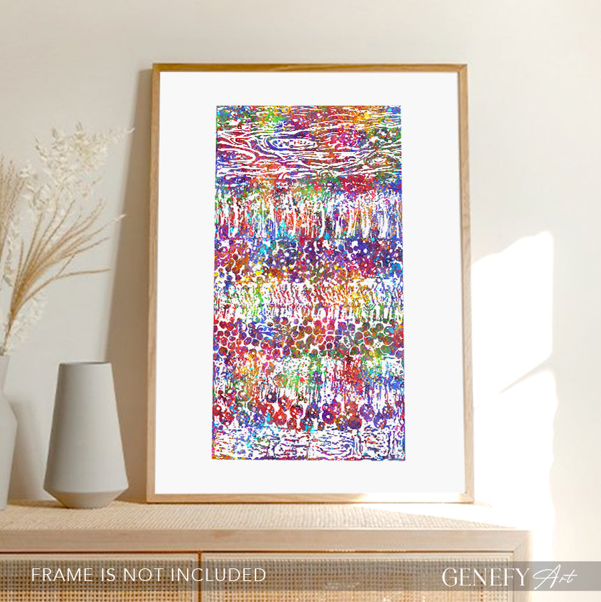 Retina Layers Diagram Watercolour Print - Genefy Art