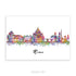 Rome Skyline Watercolour Art Print