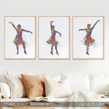 Salsa Dancing Art Print Set of 3