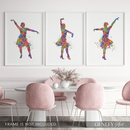 Salsa Dancing Art Print Set of 3