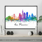 San Francisco Skyline Watercolour Print - Genefy Art