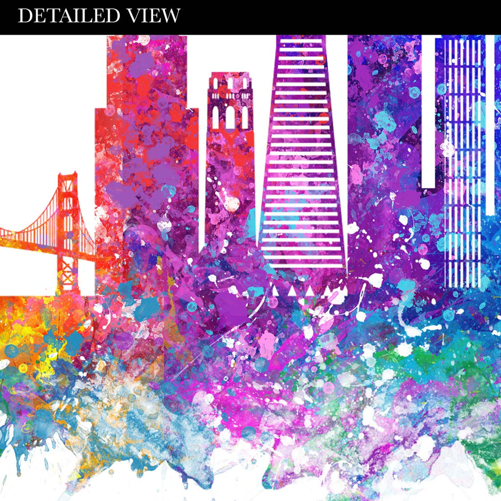 San Francisco Skyline Watercolour Print - Genefy Art