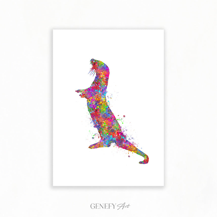Sea Otter Watercolour Art Print