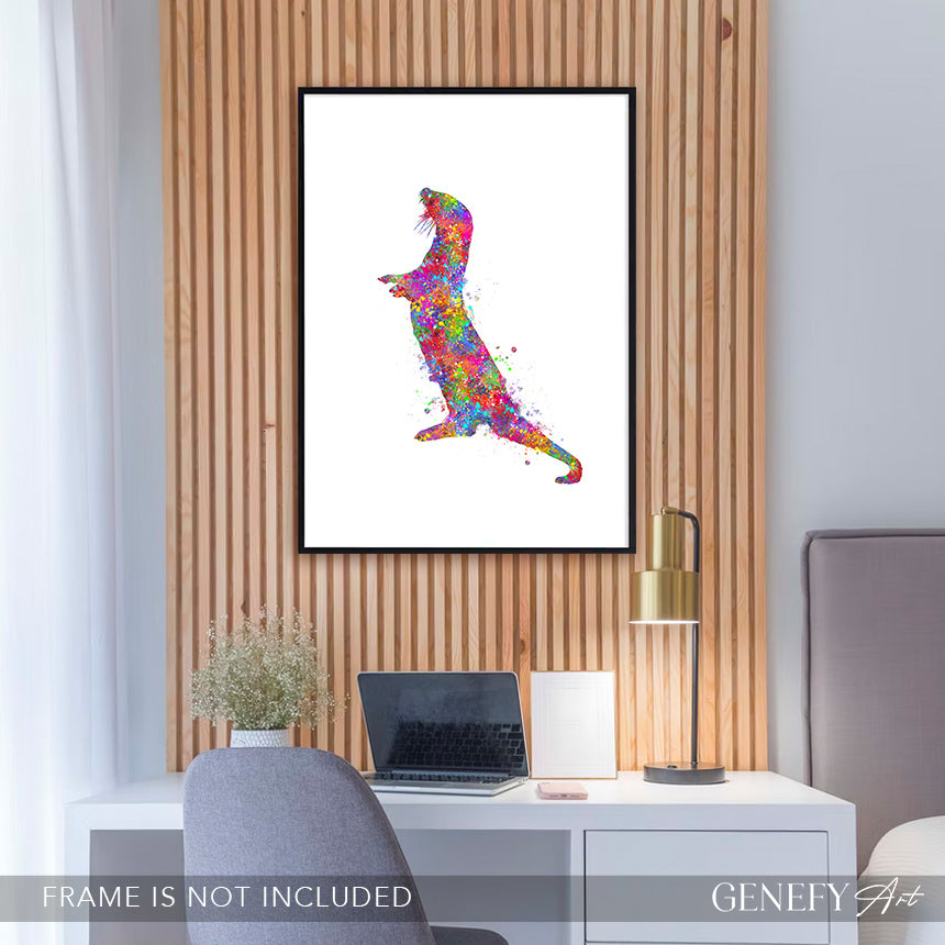 Sea Otter Watercolour Art Print