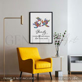 Sea Turtle Family Quote Print - Genefy Art