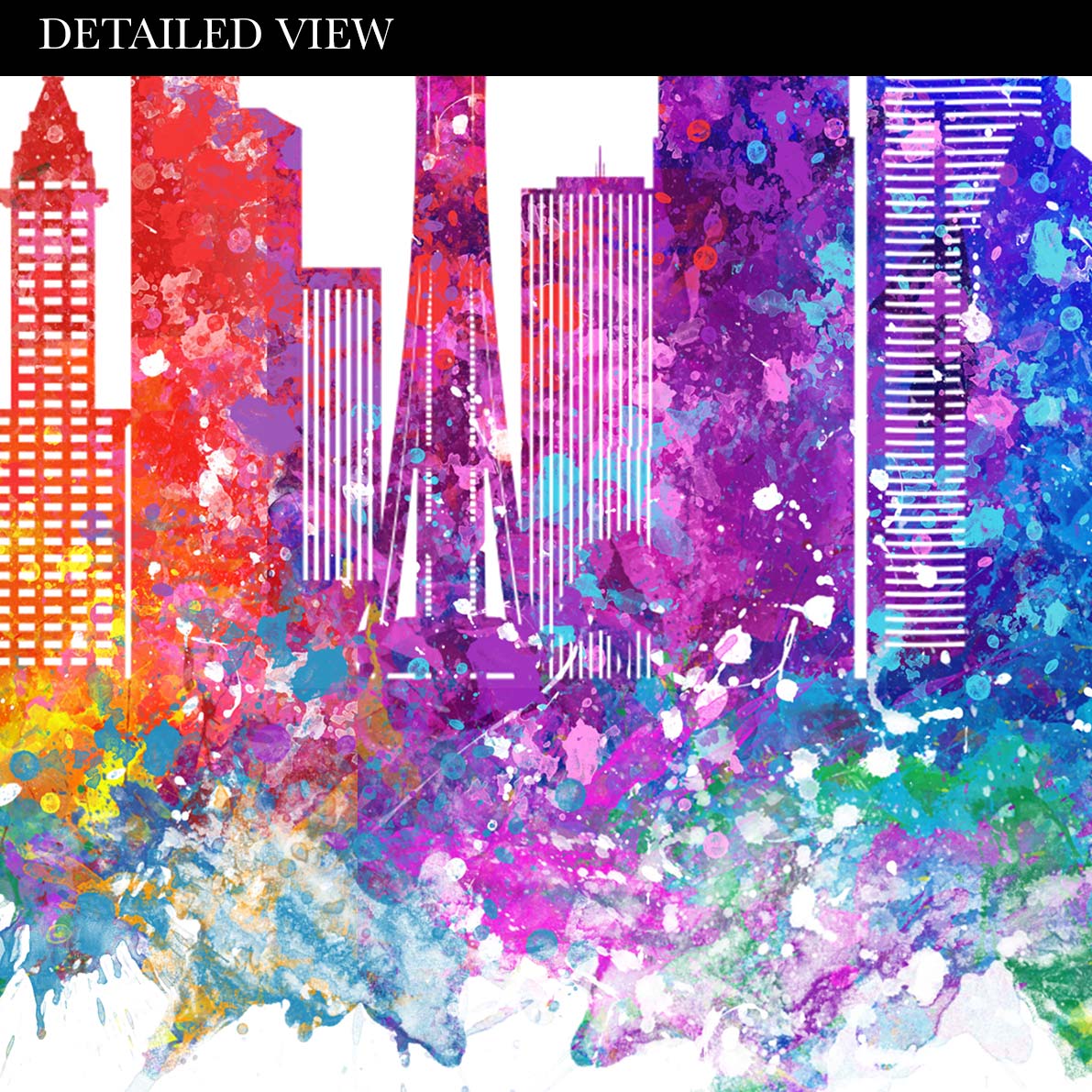 Seattle Skyline Watercolour Print - Genefy Art