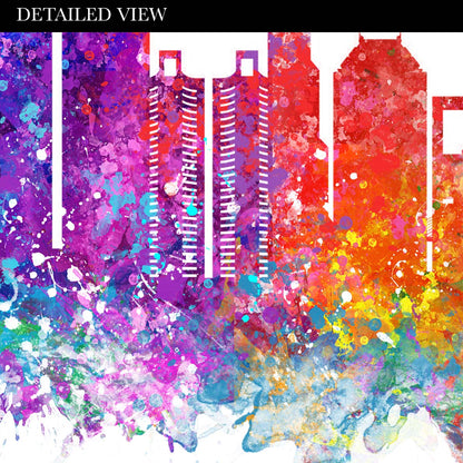 Seoul Skyline Watercolour Print - Genefy Art