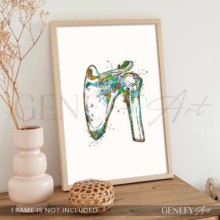 Shoulder Bone Anatomy Watercolour Print