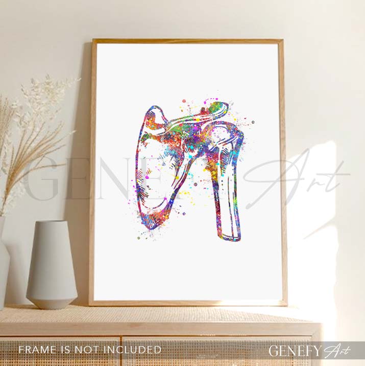 Shoulder Bone Anatomy Watercolour Print