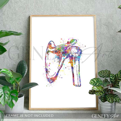 Shoulder Bone Anatomy Watercolour Print