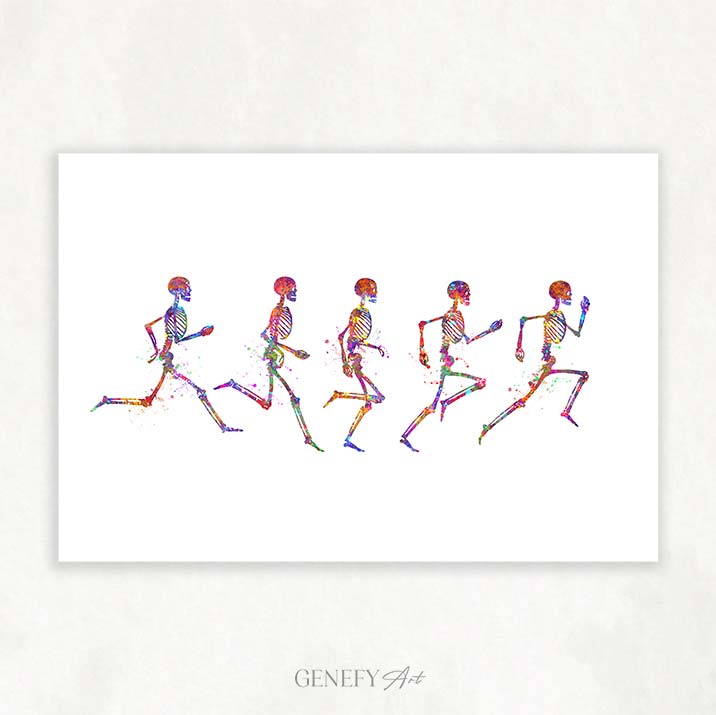 Running Phases Watercolour Art Print