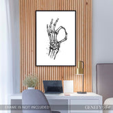 hand skeleton anatomy print