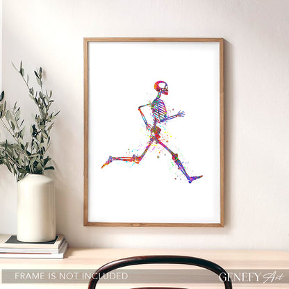 Skeleton Running Art Print
