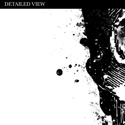 Skull Black and White Watercolour Art Print