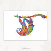 Sloth Watercolour Art - Genefy Art
