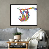 Sloth Watercolour Art - Genefy Art