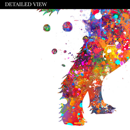 Spaniel Dog Watercolour Art Print