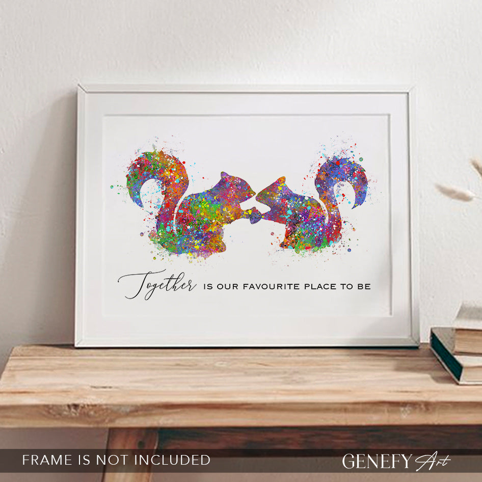 Squirrel Watercolour Art Print