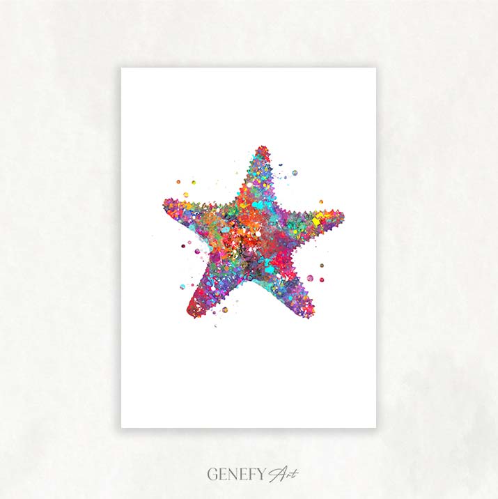 Starfish Watercolour Print