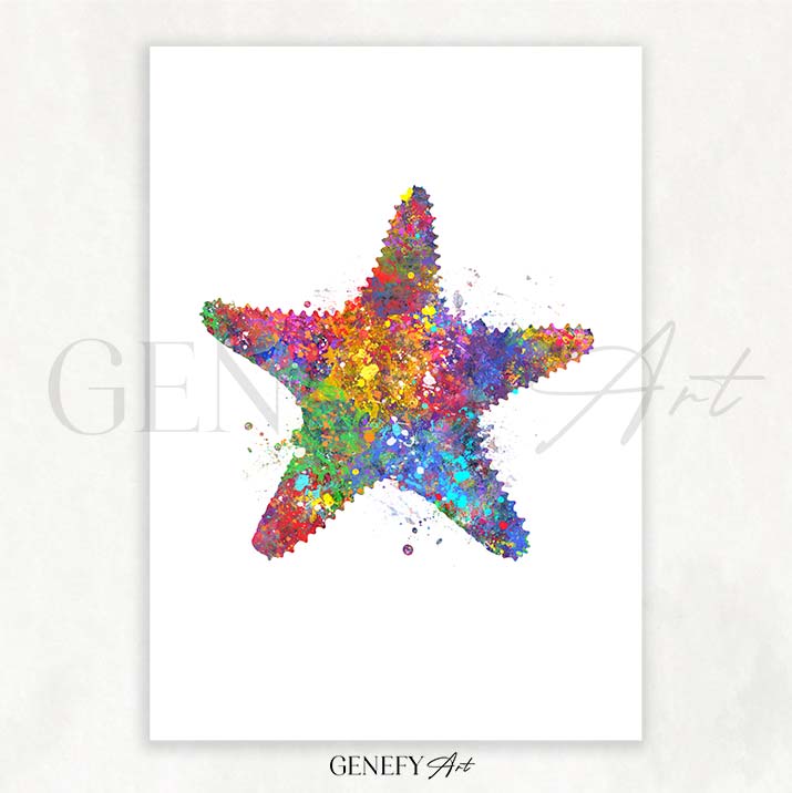 Starfish Watercolour Printxxx